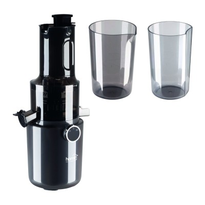HOME HGSJ200 zöldség-gyümölcs lassú prés, 200 W, lassú fordulat, 800 ml-es tartály, vezetéktároló